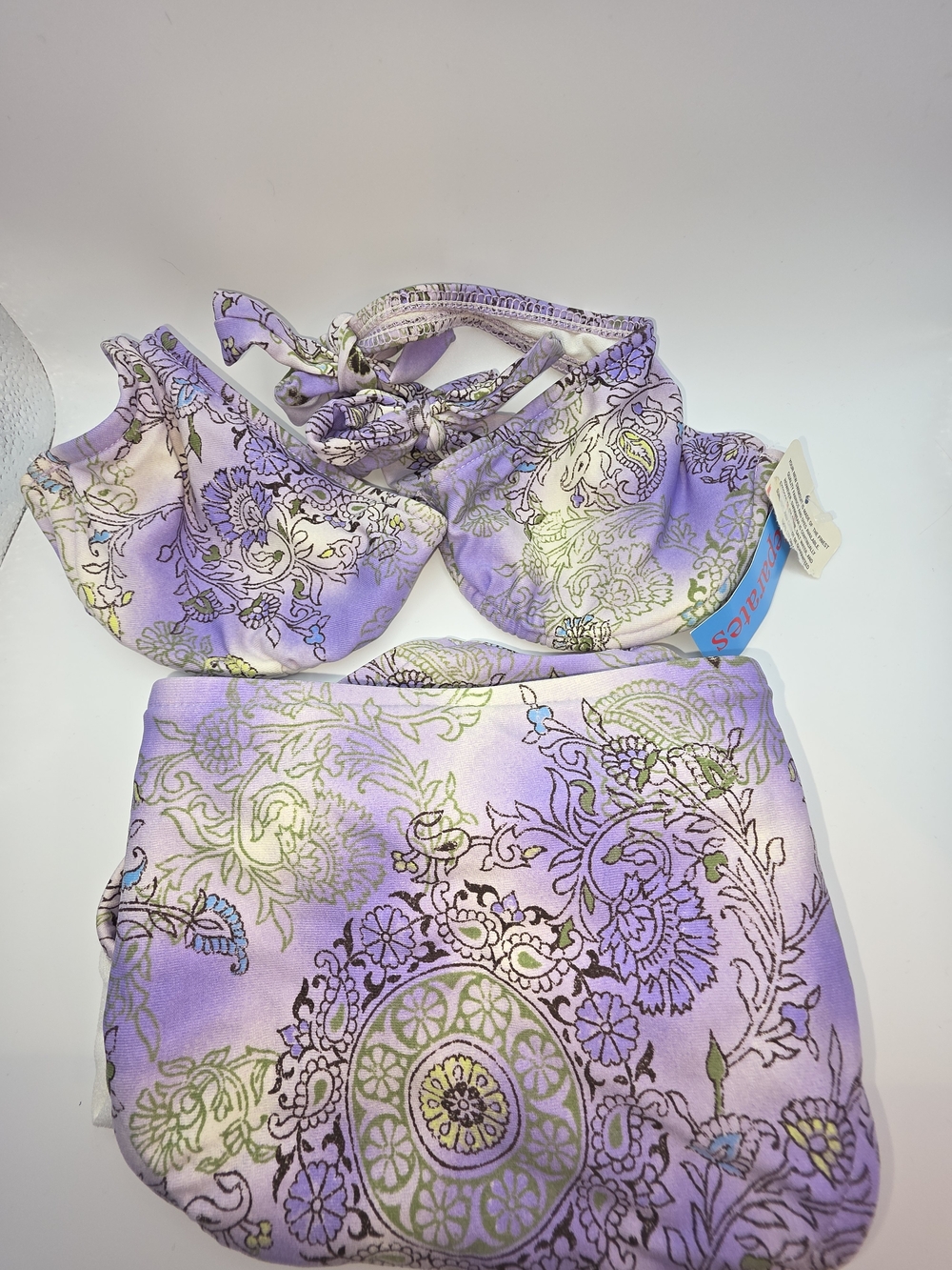 VM Lavender Paisley Print Women’s Bikini Set